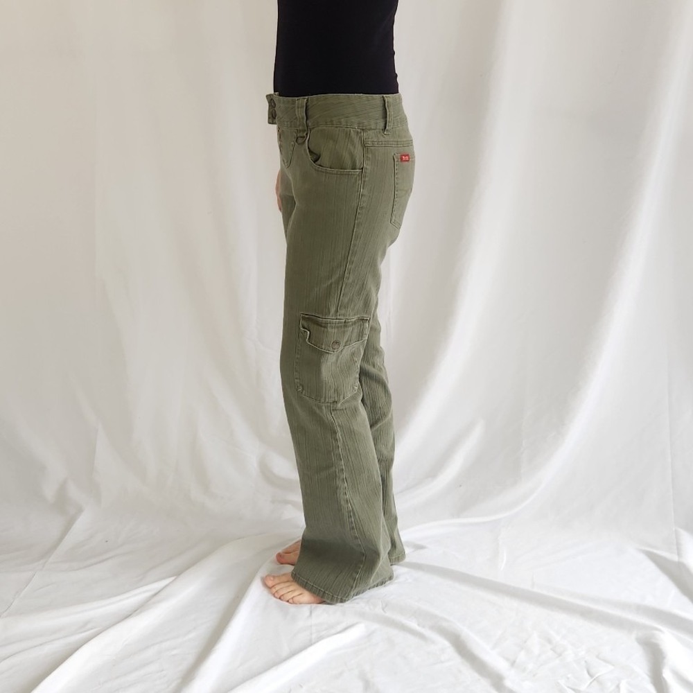 Y2K Green Mudd Low Rise Flares - Picture 2 of 6